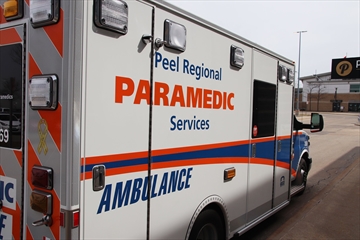 A woman has been taken to hospital after being struck by a vehicle in Mississauga, Peel police say.